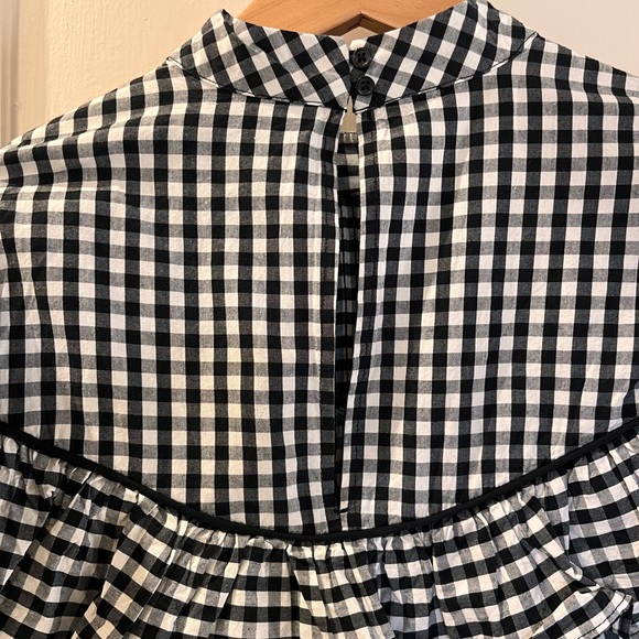 Gingham Long Sleeve Cotton Blouse - Picture 5 of 11